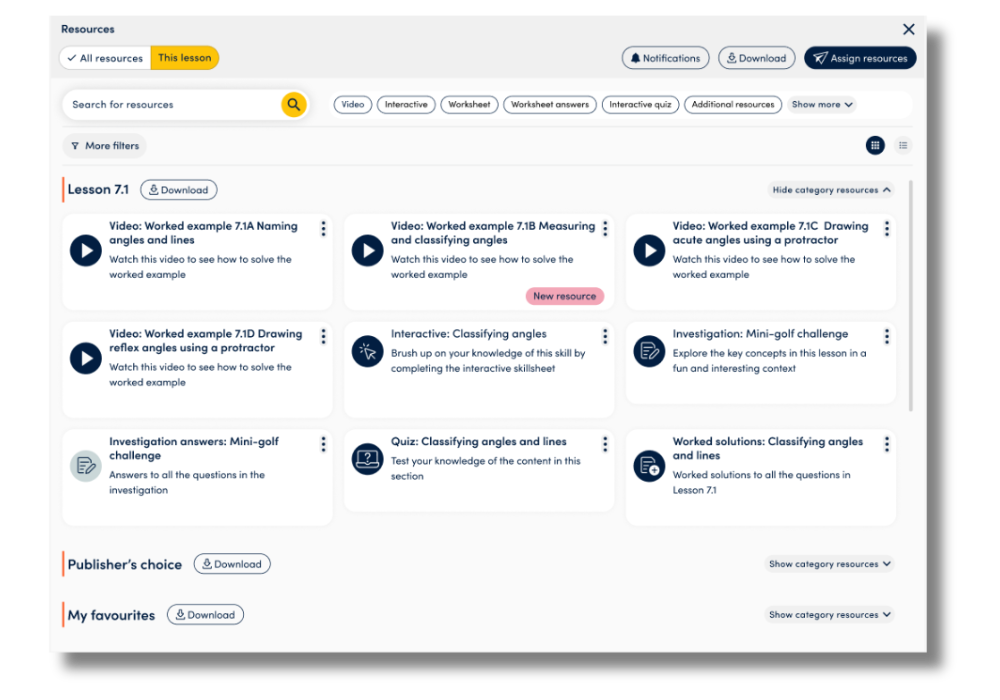 OD Maths VIC Resources Screen