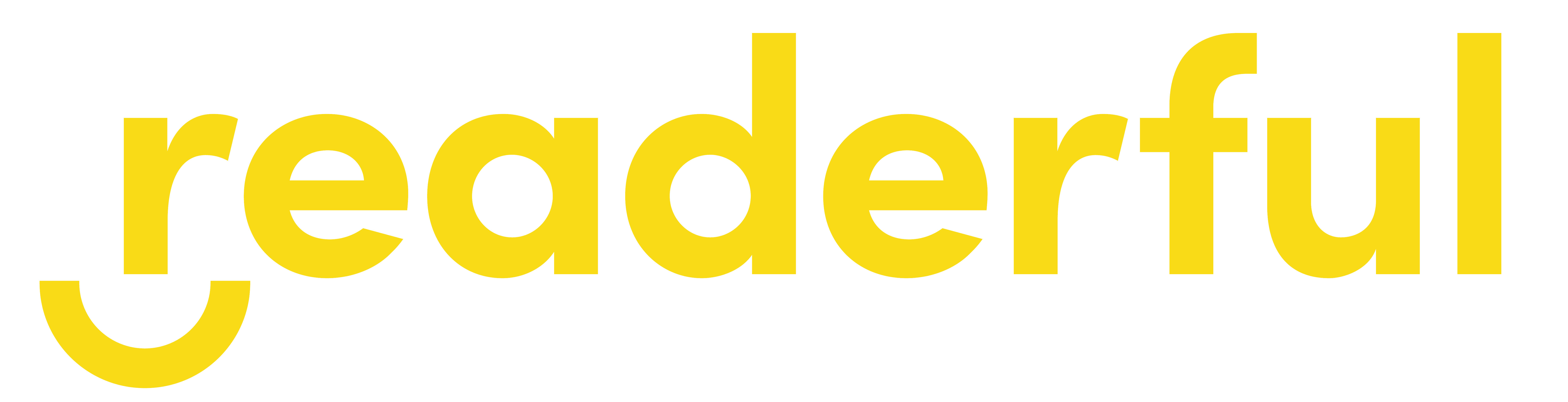 Readerful logo in yellow letters