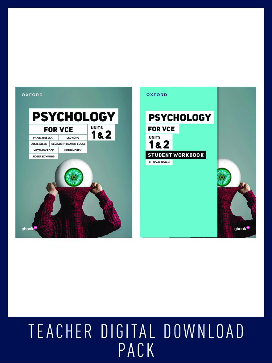 Psychology for VCE Units 1 & 2 Teacher obook pro (1yr SB+SW licence)