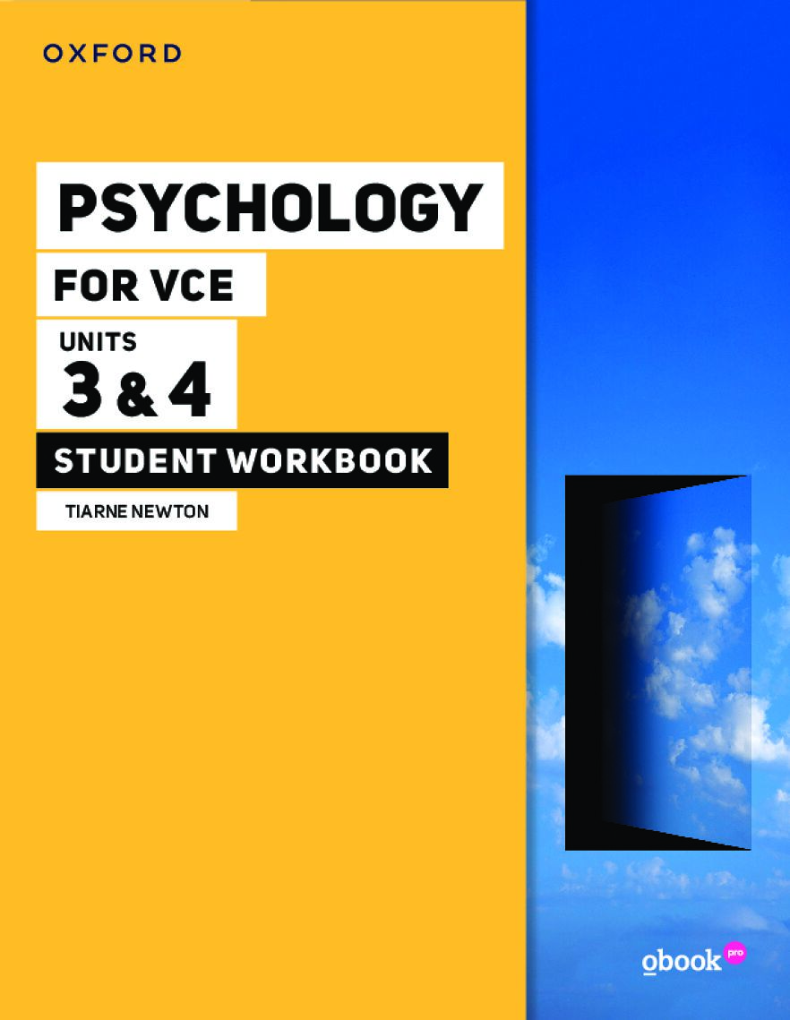 Psychology for VCE Unit 3 & 4 Student Workbook+obook pro