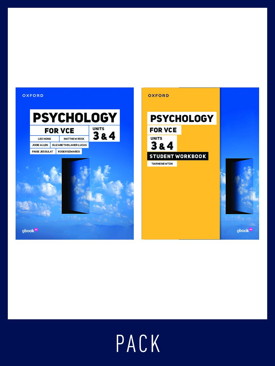 Psychology for VCE Unit 3 & 4 Student pack (SB+SW)