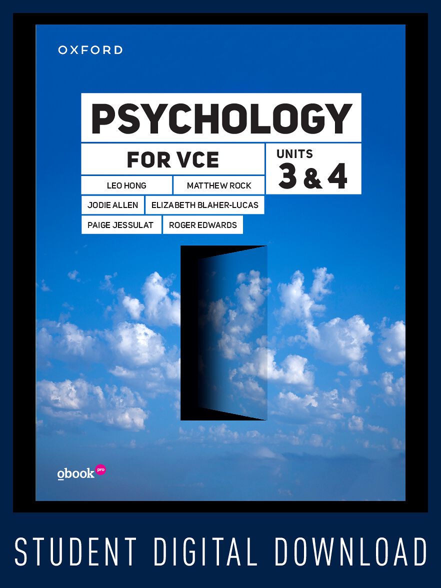 Psychology for VCE Units 3 & 4 Student obook pro (1yr licence)