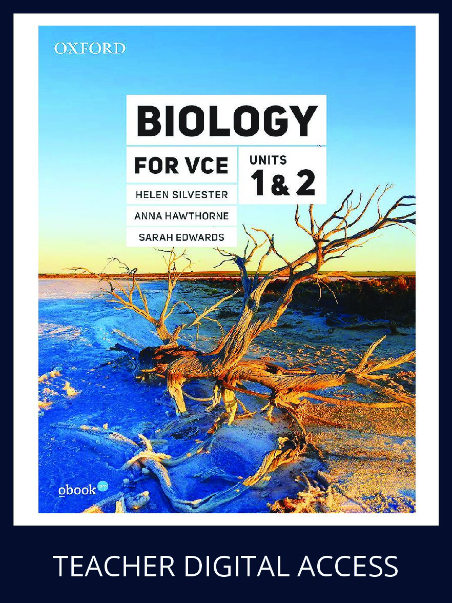 Biology for VCE Units 1 & 2 Teacher obook pro (Annual SB subscription)