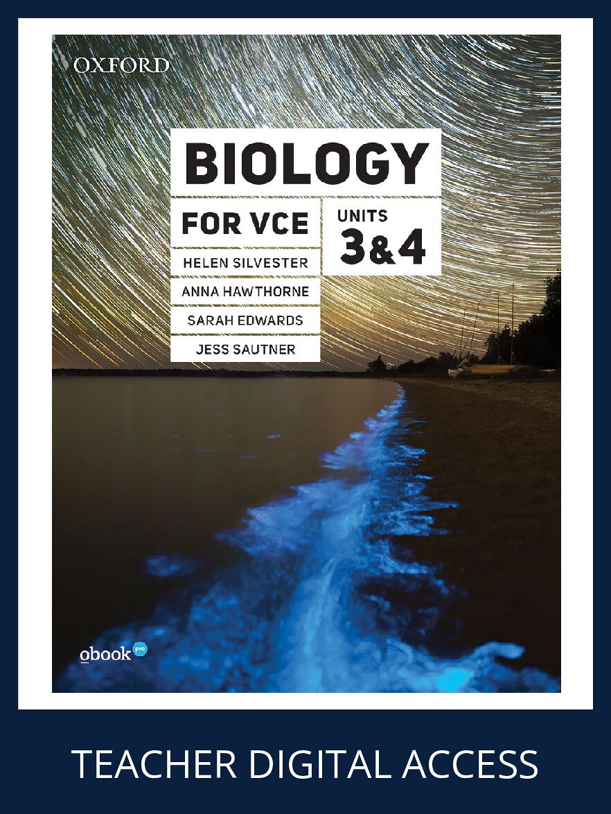 Biology for VCE Units 3 & 4 Teacher obook pro (Annual SB subscription)