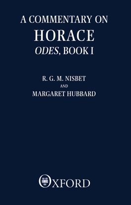 Picture of A Commentary on Horace: Odes: Book 1